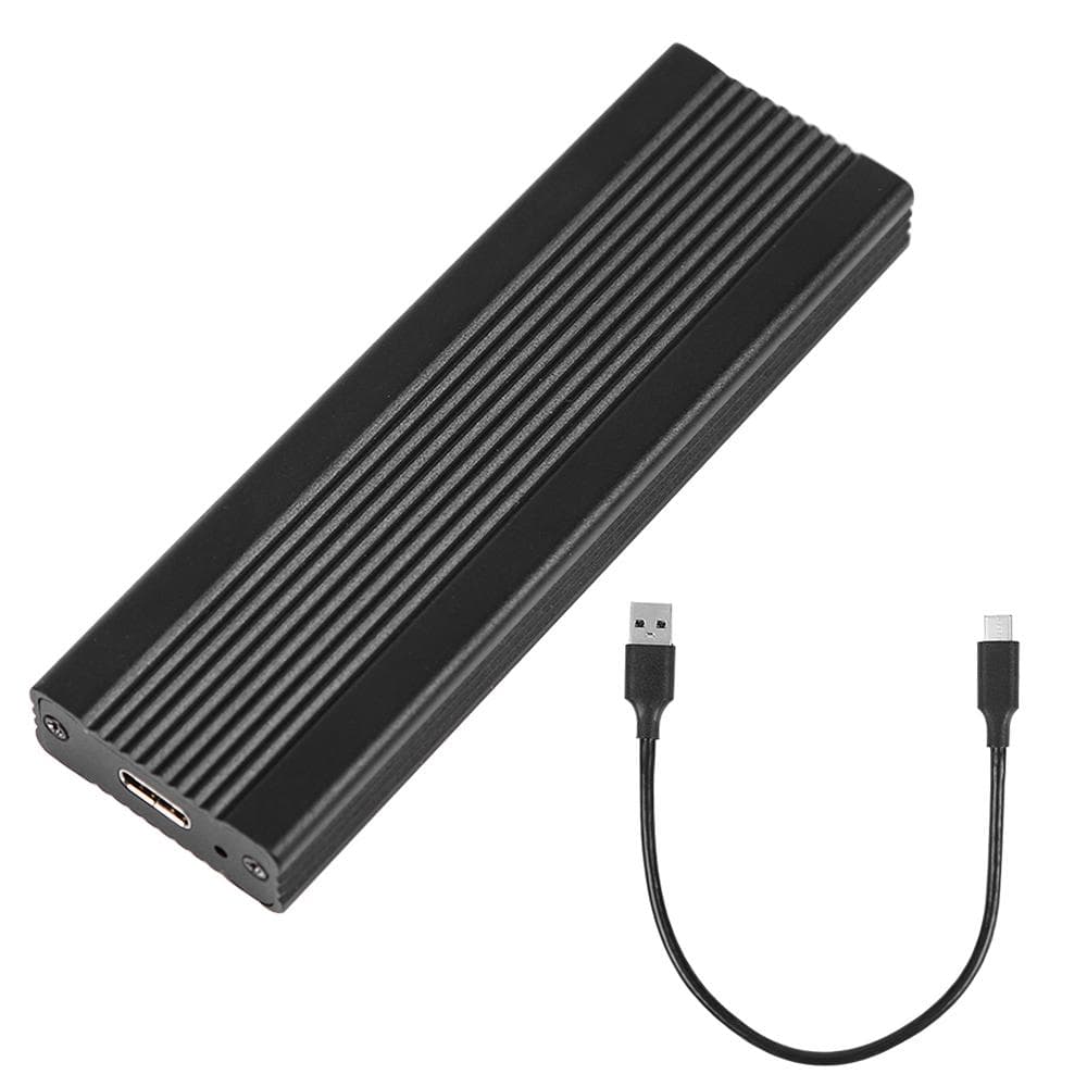 M.2 NVMe/SATA Dual Protocol Mobile Hard Disk Case USB3.1 Type-C External SSD Enclosure Aluminum Single protocol black