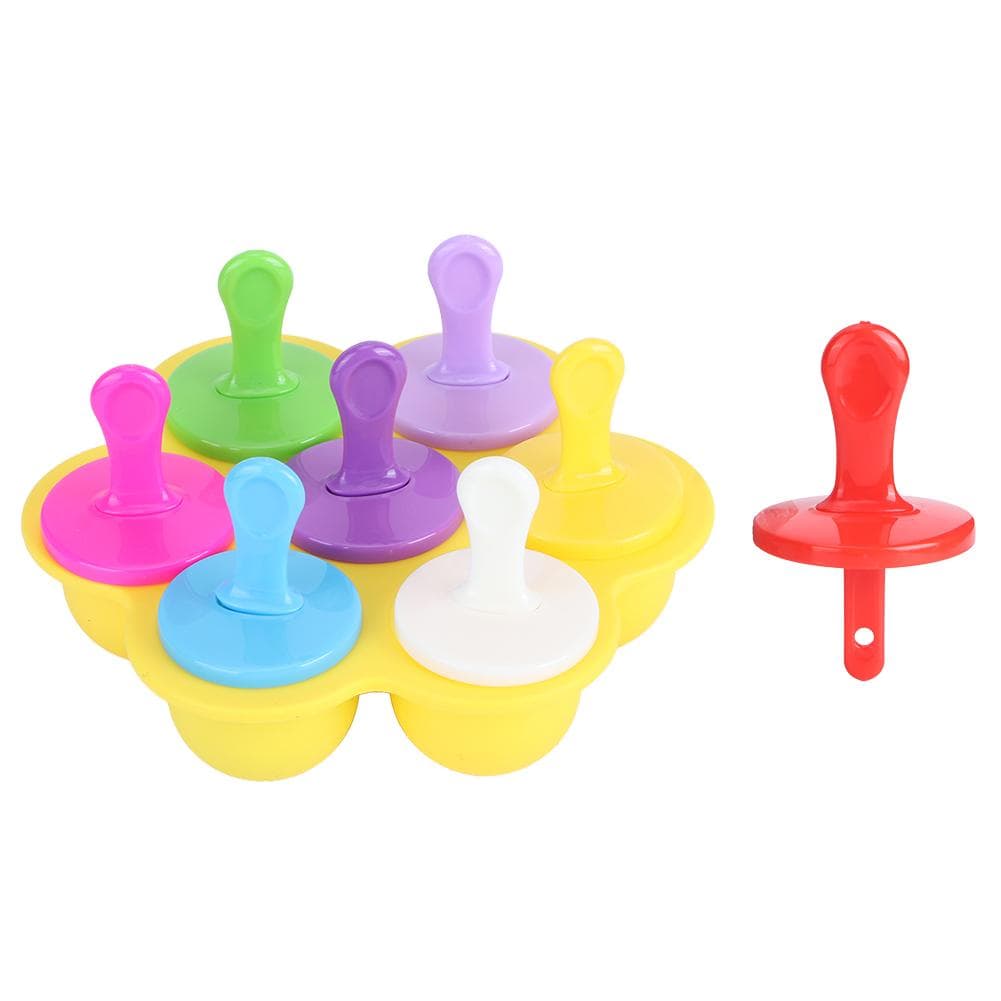 Household Reusable Silicone Ice Cream Molds DIY Making Mold Tool Kitchen SuppliesYellow yellow