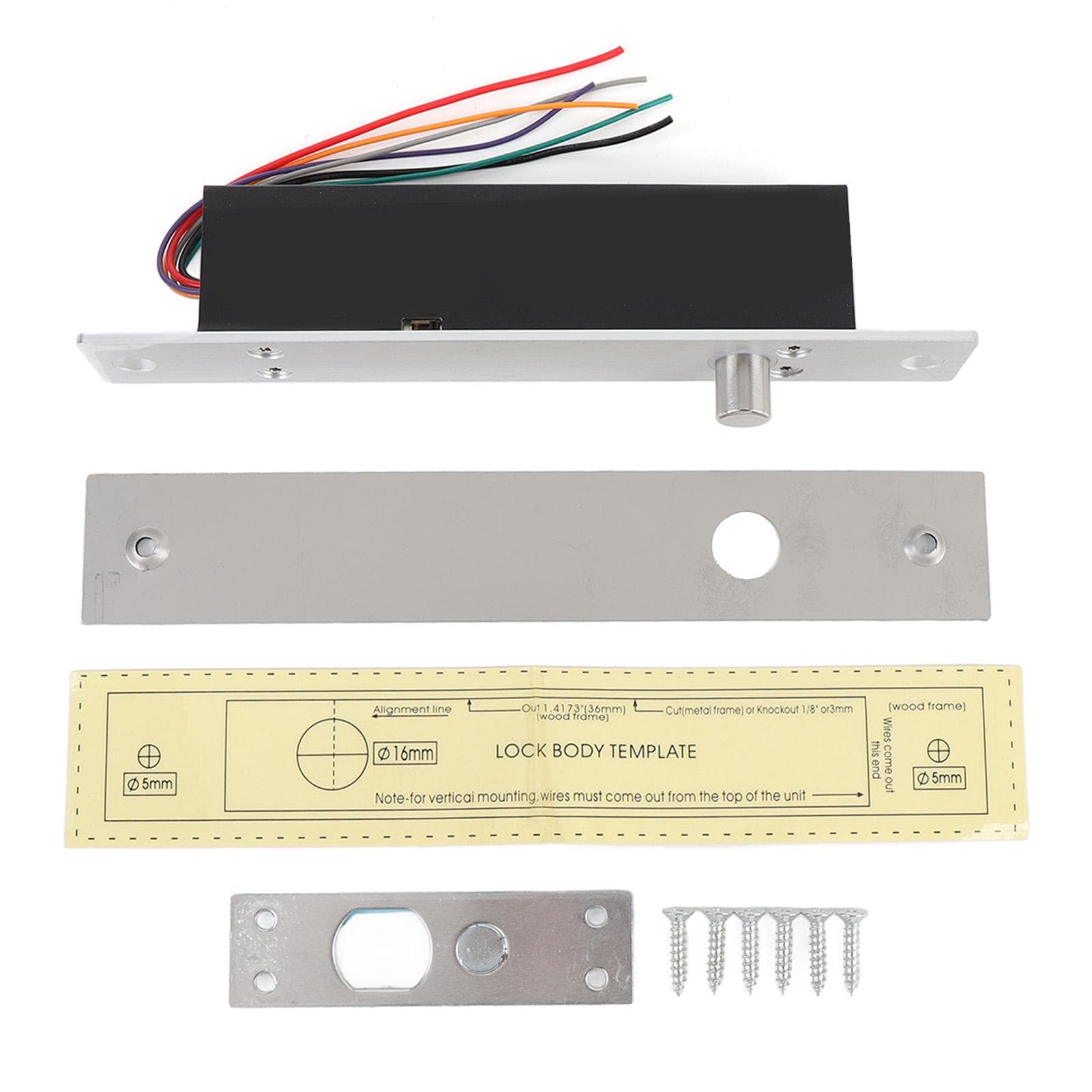 Electric Drop Bolt Lock 12V NC Mode Electronic Security Lock Electric Mortise Lock with Time Delay