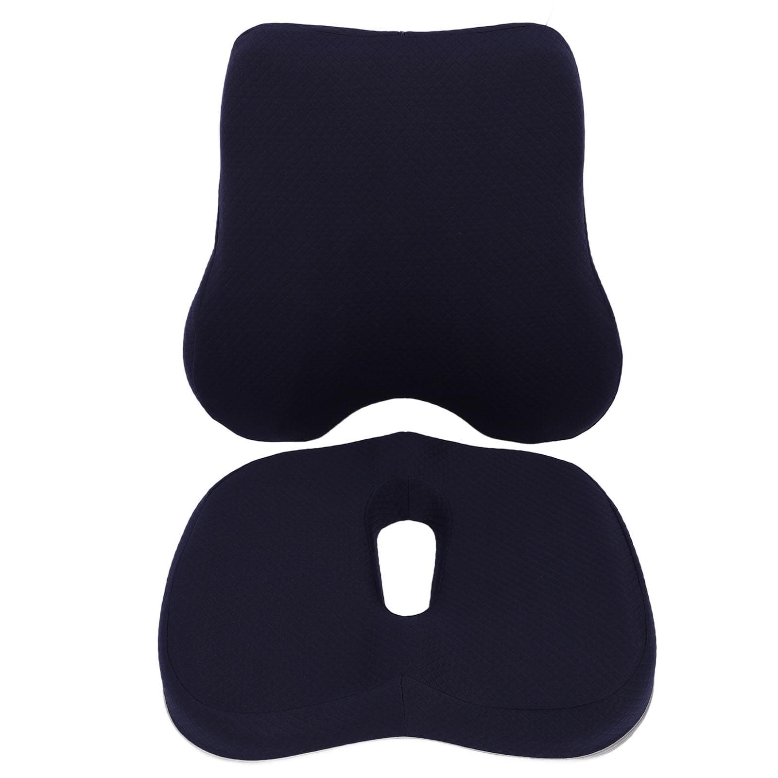 Seat Cushion and Lumbar Support Pillow Adjustable Memory Foam Chair Pad Back Cushion Seat Cushion blue