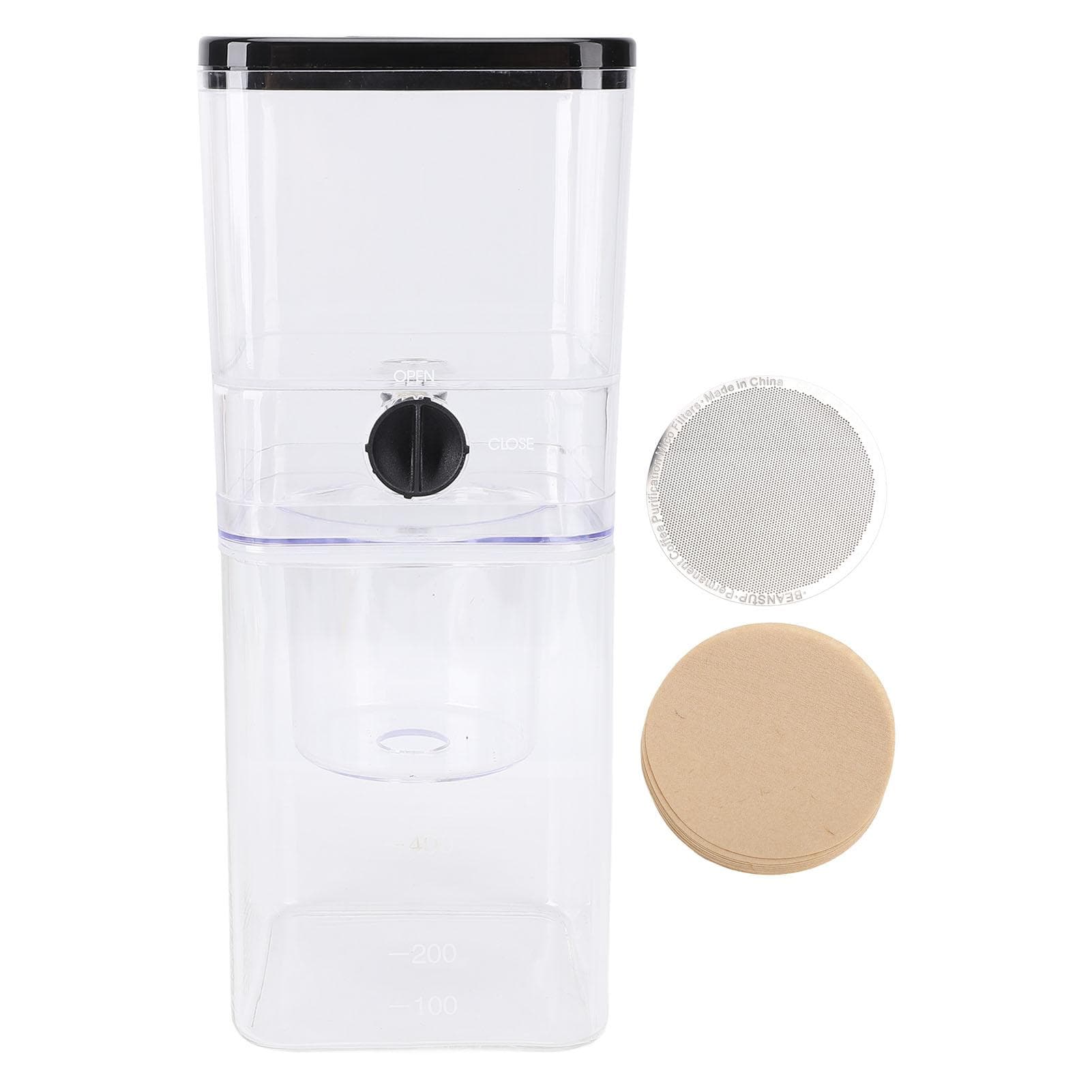 Ice Drip Coffee Pot Speed Adjustable 400ml Portable Ice Drip Cold Brew Pot for Coffee Making L
