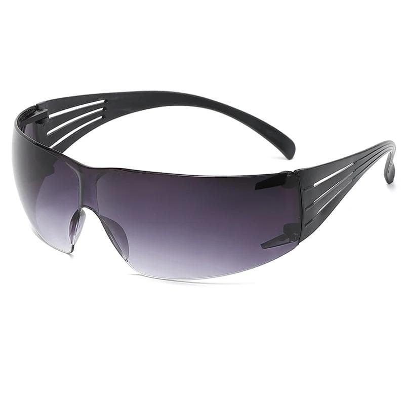 New Punk Sunglasses One Piece Rimless UV400 Wrap Around Shades for Women Men 2000s Riding Sport Eyewear 1PC