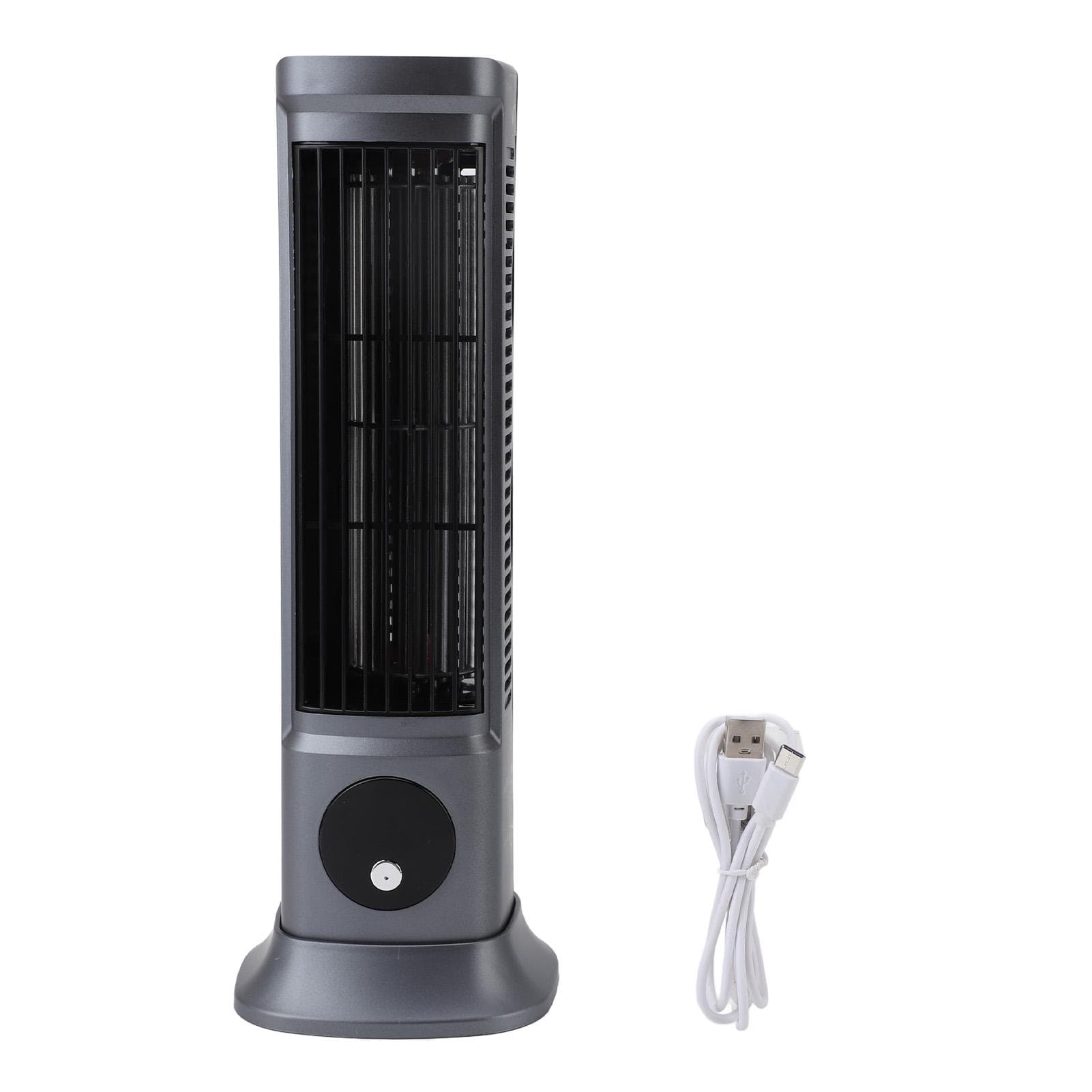 Bladeless Tower Fan Professional Quiet 3 Speeds USB Desktop Vertical Table Fan for Bedroom Home