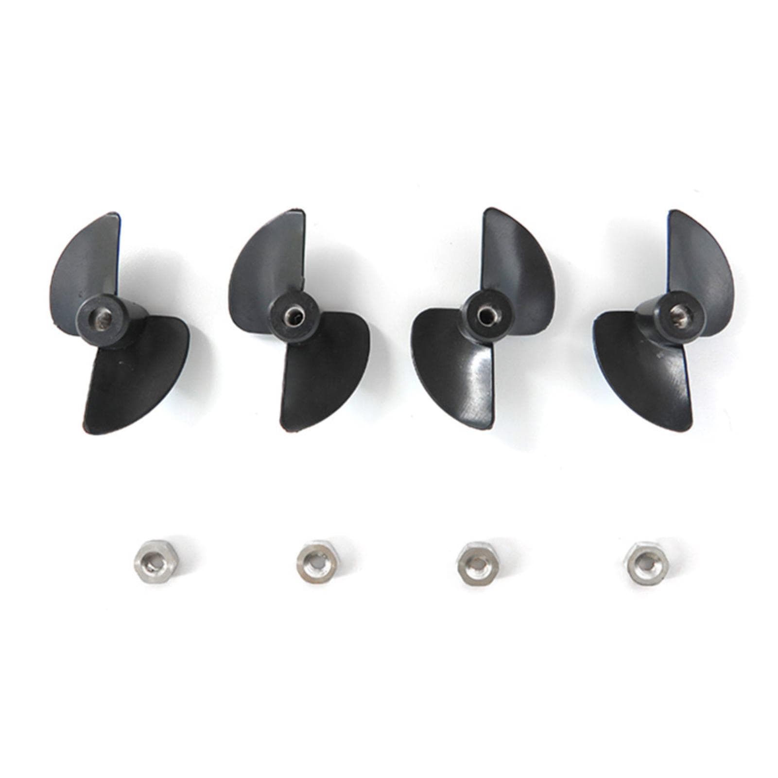 4Pcs Left/Right Propeller and Nut set Compatible with Flytec V002 V005 Stimulated Crocodile Head Spoof Toy black