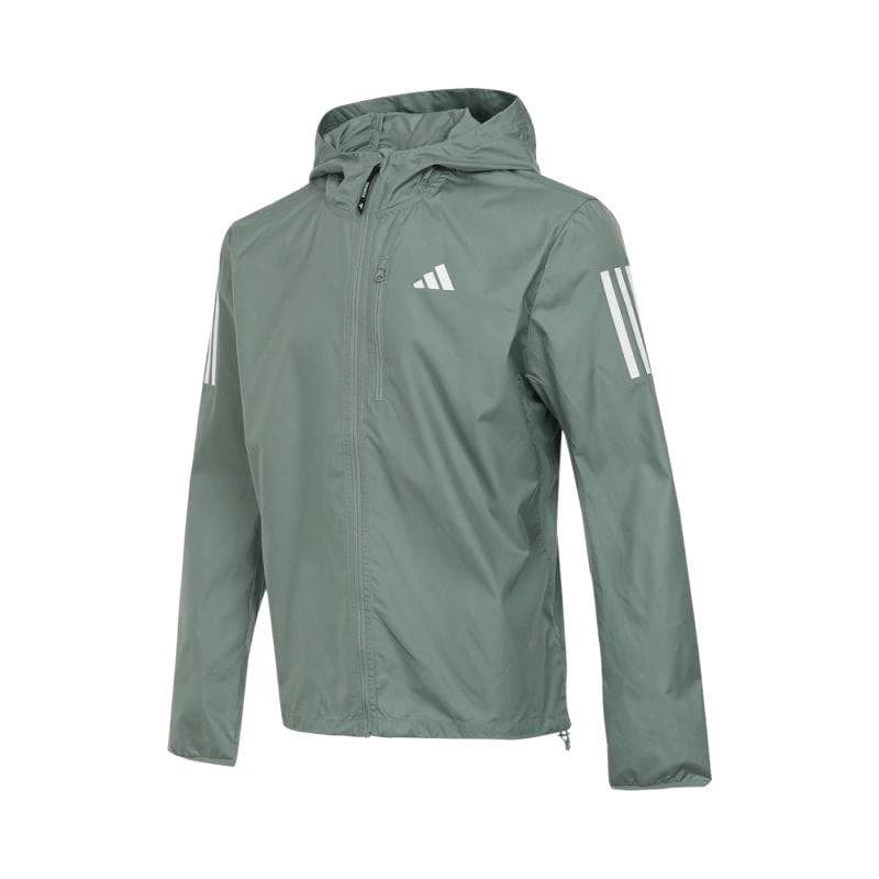 Adidas Otr Jacket Fashionable Hooded Comfortable Versatile Long Sleeve Jacket Men Jacket Green JD2239 L
