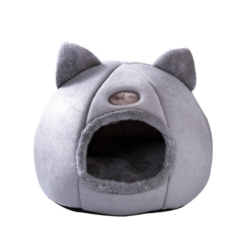 Warm Cat Bed Winter Soft Comfortable Pet Nest Indoor Semi-Enclosed Cat Dog M