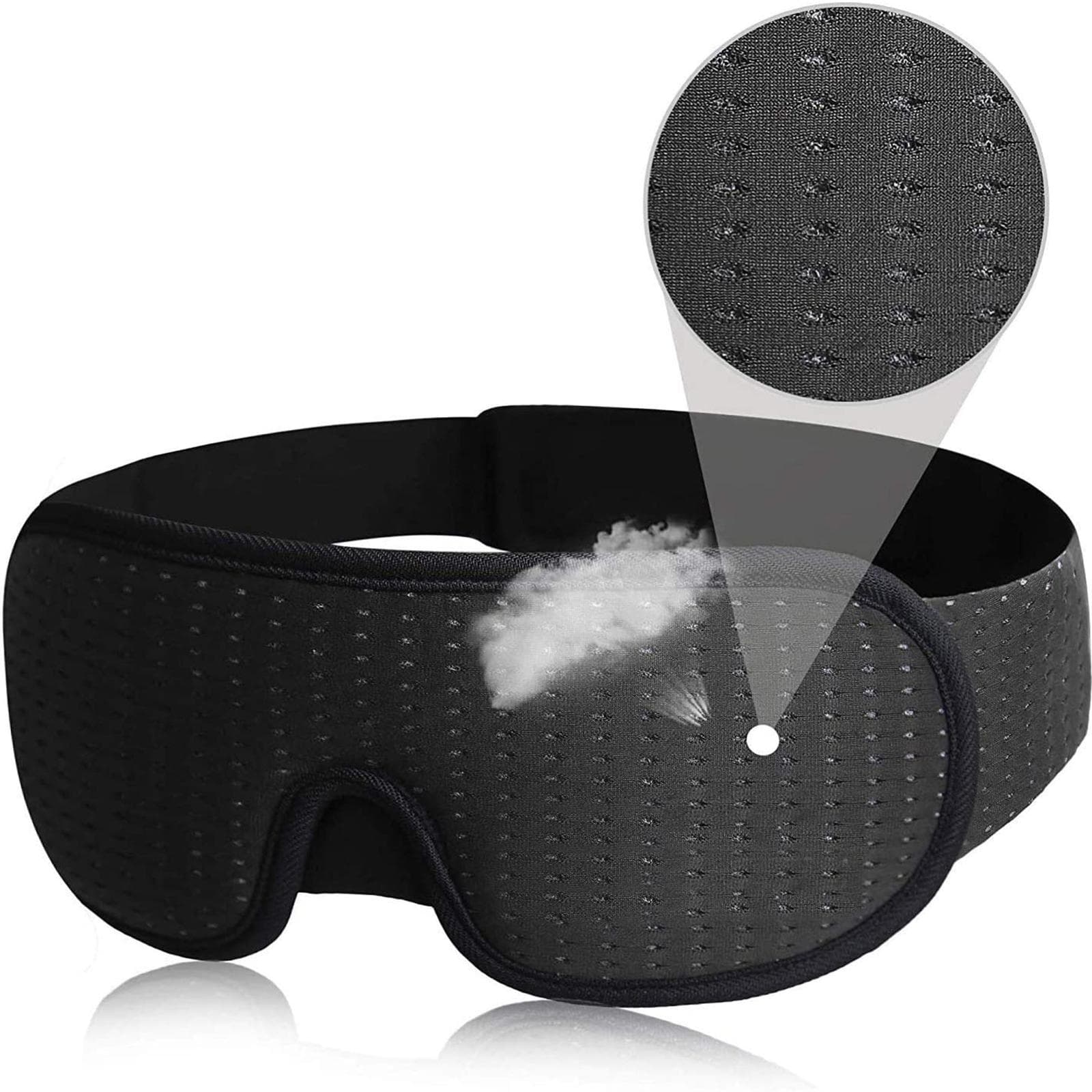 3D Sleep Mask Sleeping Eye Mask for Women Men Night Blindfold Eye Cover Light Blocking Eye Shade black