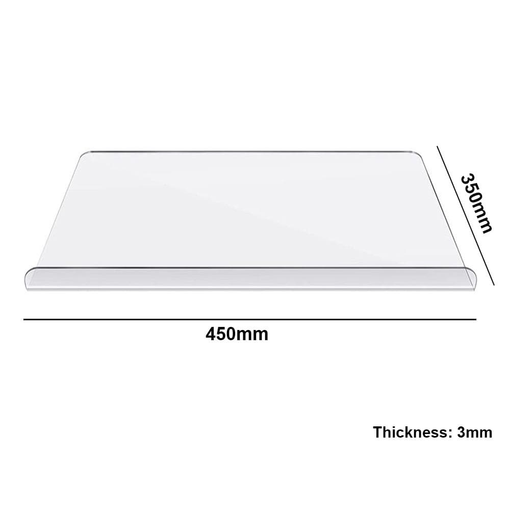 Acrylic Chopping Board Transparent Non-Slip Cutting Board with Lip for Cutting Sandwich Fruit and 450x350mm 3mm transparent