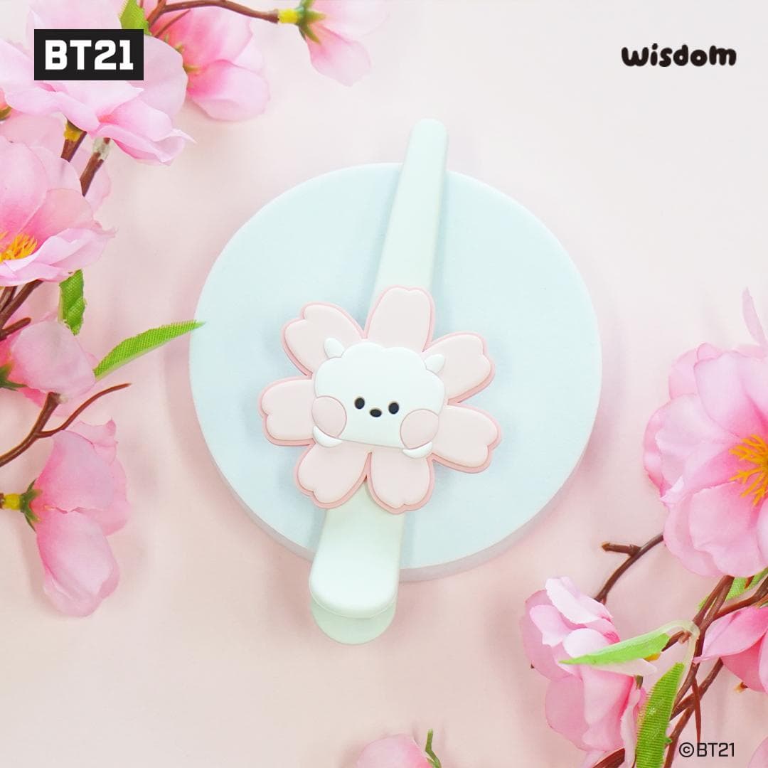 BTS (BangTan Boys) BT21 minini Hair Clip Happy Flower, Official, Original, Authentic, K-POP, idol