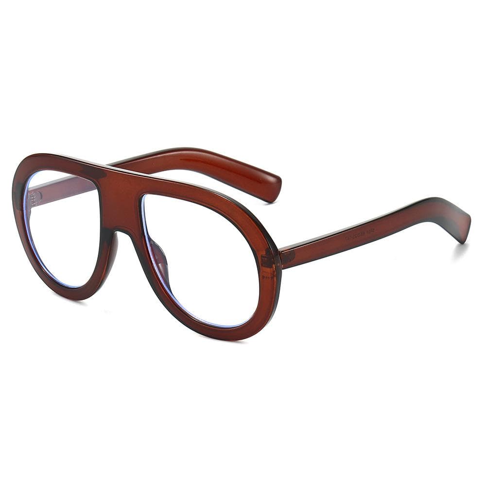 Vintage Oversized Pilot Anti Blue Light Glasses Big Frame Women Luxury Myopia Custom Prescription Eyewear