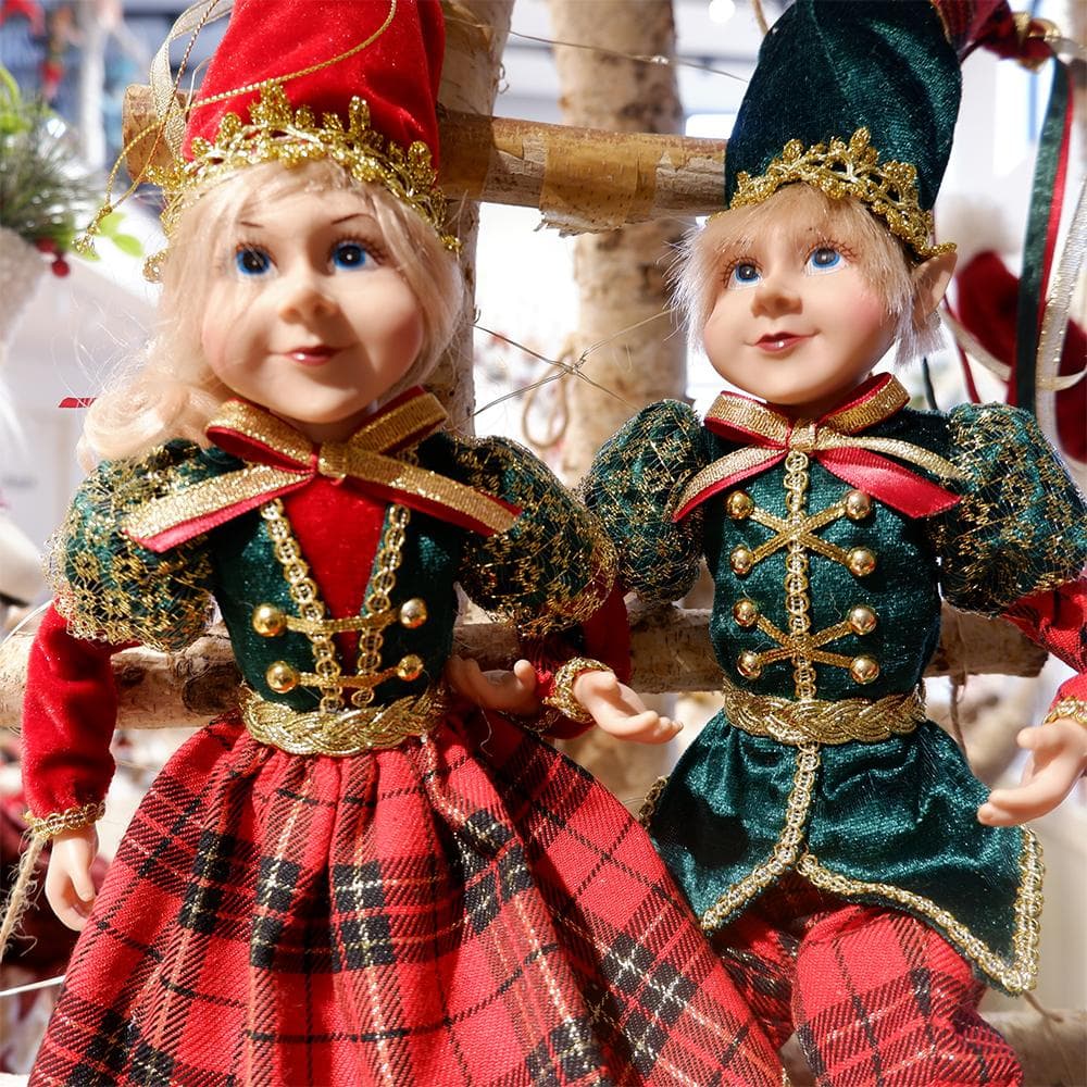 New Christmas Elf Plush Toys Home Decor Couple Elves Holiday Dolls Toy New Year Gift Kids Room Decoration Navidad Natal Xmas