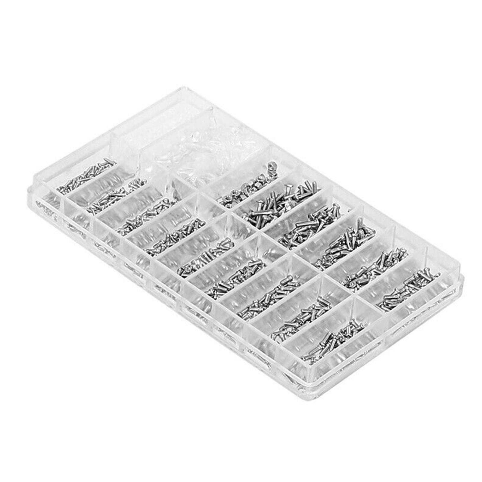 Eyeglasses Repairing Kit Set Assorted Storage Box Design 1000PCS Screws and Pads for Watch Clock type 3