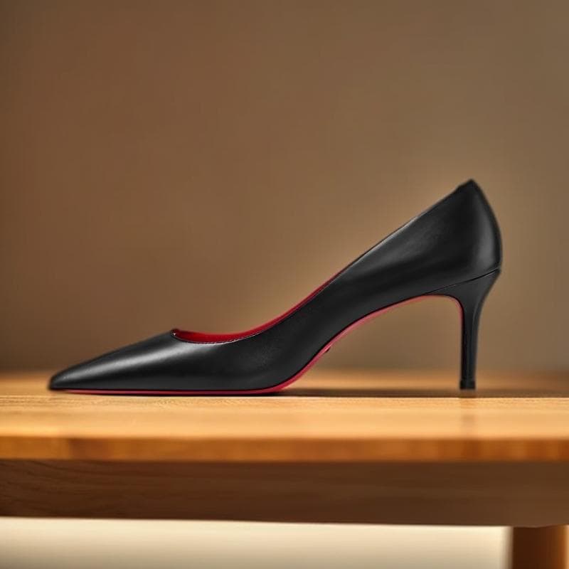 Light nude black matte leather with pointed 12cm ultra-fine heel high heels, fashionable and versatile professional shoes 44