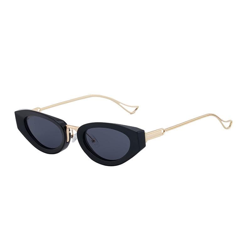 Vintage Y2K Cat Eye Sunglasses Women Men Luxury Designer Metal Punk UV400 Driving Shades