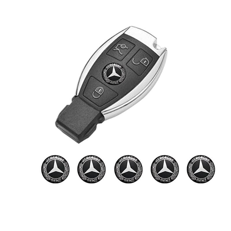 New Hot 2026 14mm Car Key Emblem Stickers Accessories For Mercedes Benz AMG E S C A B Class GLE GLS CLS GLC CLA GLA GLK GLB W205