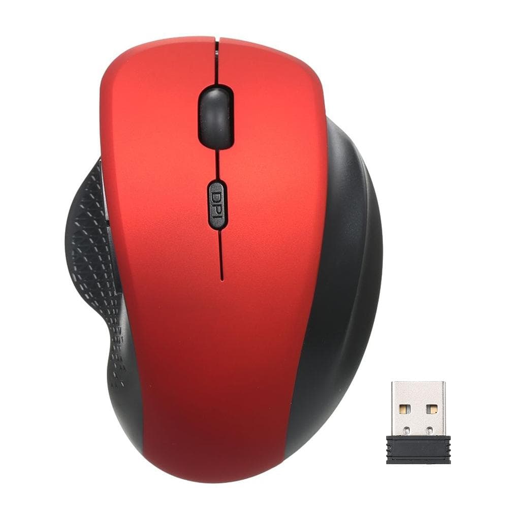 2.4G Wireless Optical Vertical Mouse 6 Keys Ergonomic Office Mouse 3 Adjustable DPI Comfortable red