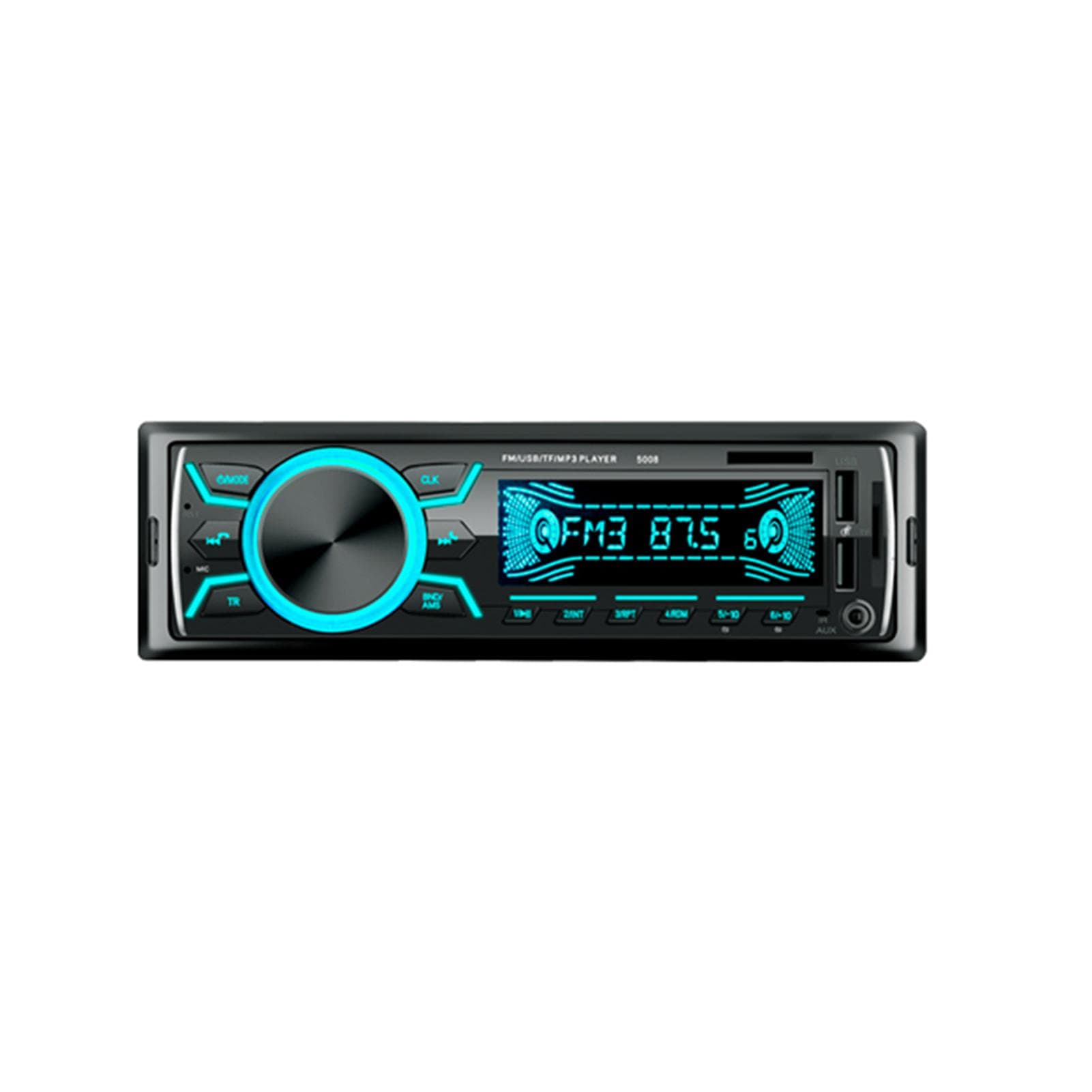 7 Colored Led Car Stere Radio BT Autoradio Dual USB Fast Charge USB Stereo Audio MP3 ID3 WMA AUX-IN multicolour
