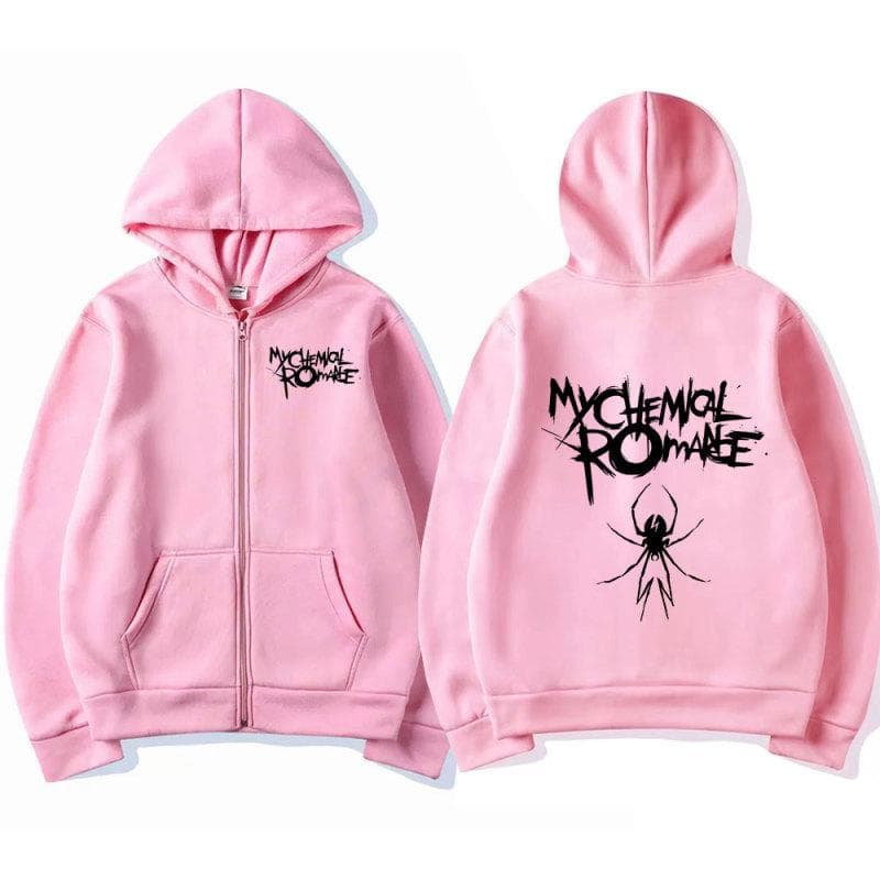 Rock Band My Chemical Romance Mcr Dead Zipper Hoodie Black Parade Punk Emo Zip Up Sweatshirt Men Fashion Vintage Hoodies Coats L