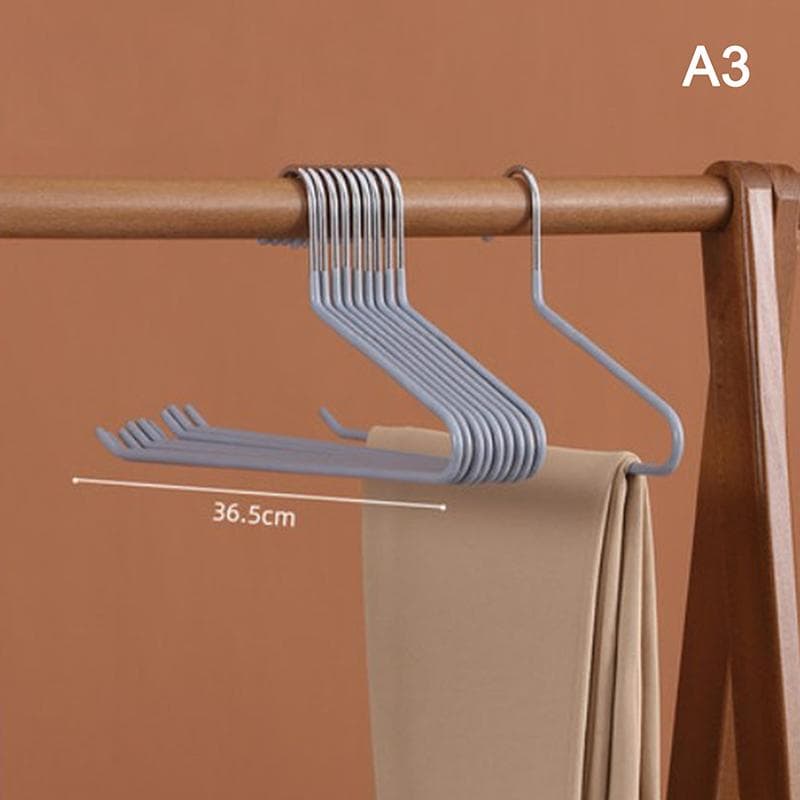 Metal Open-End Non Slip Slacks Pant Hangers Trouser Hangers Organizers gray