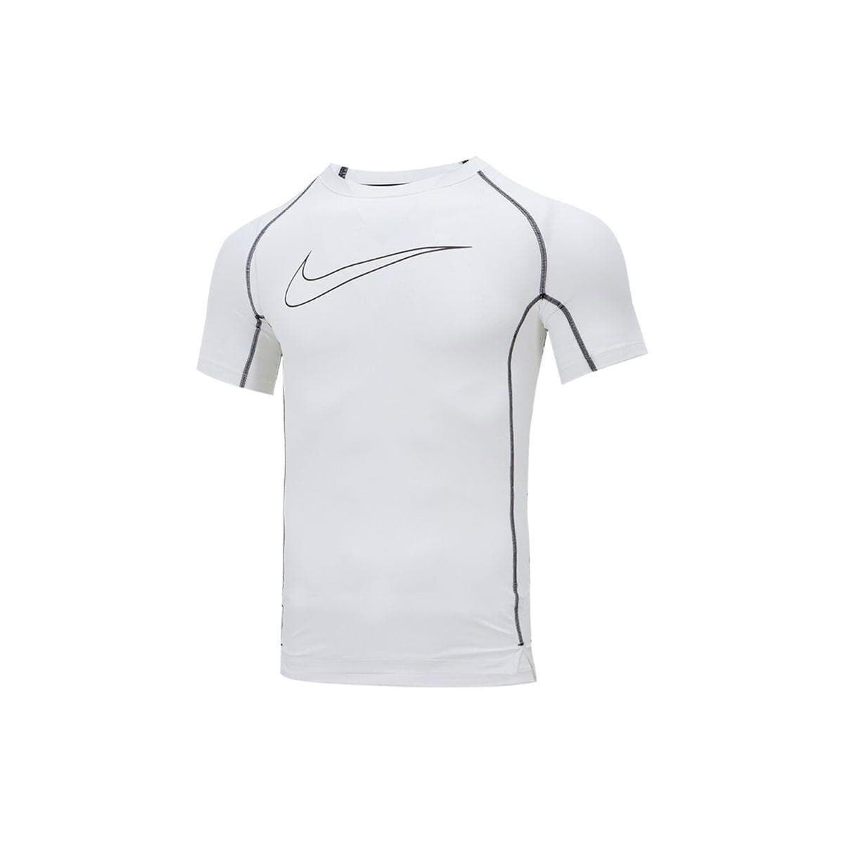 Nike Pro Logo Print Training Sports Breathable Short Sleeve Fitness Top Men Tops White DD1993-100 XXL
