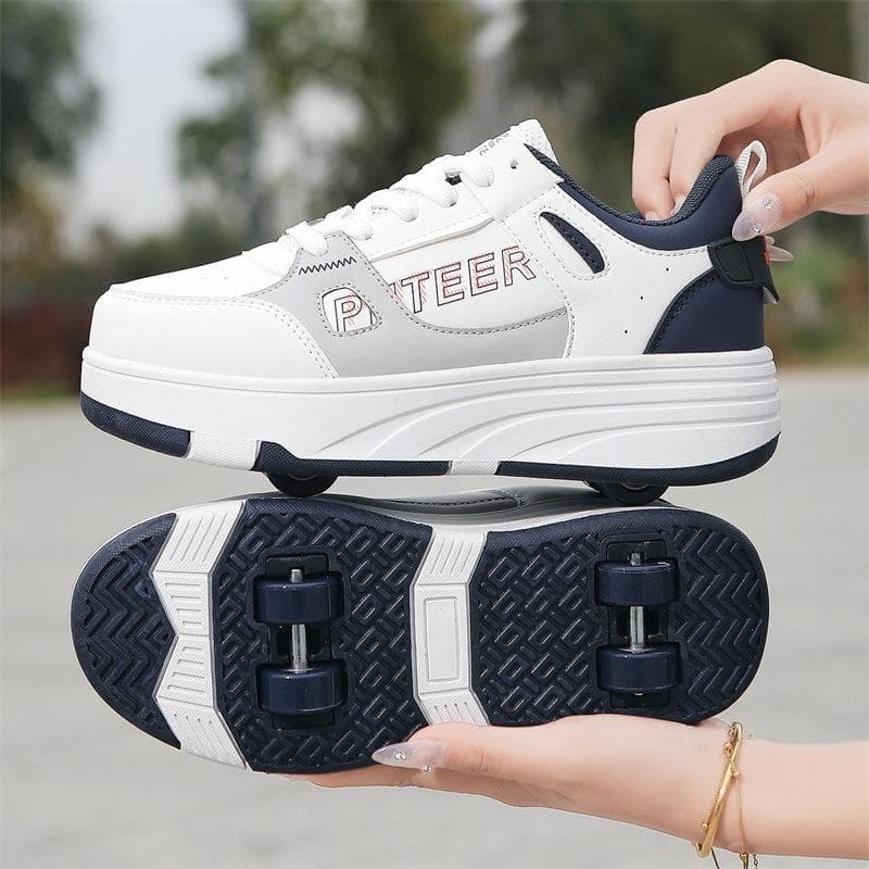 Children's Roller Shoes Boys Four-wheeled Girls Sports Roller Skating Walking Wheel Shoes Deformed Roller Shoes 32