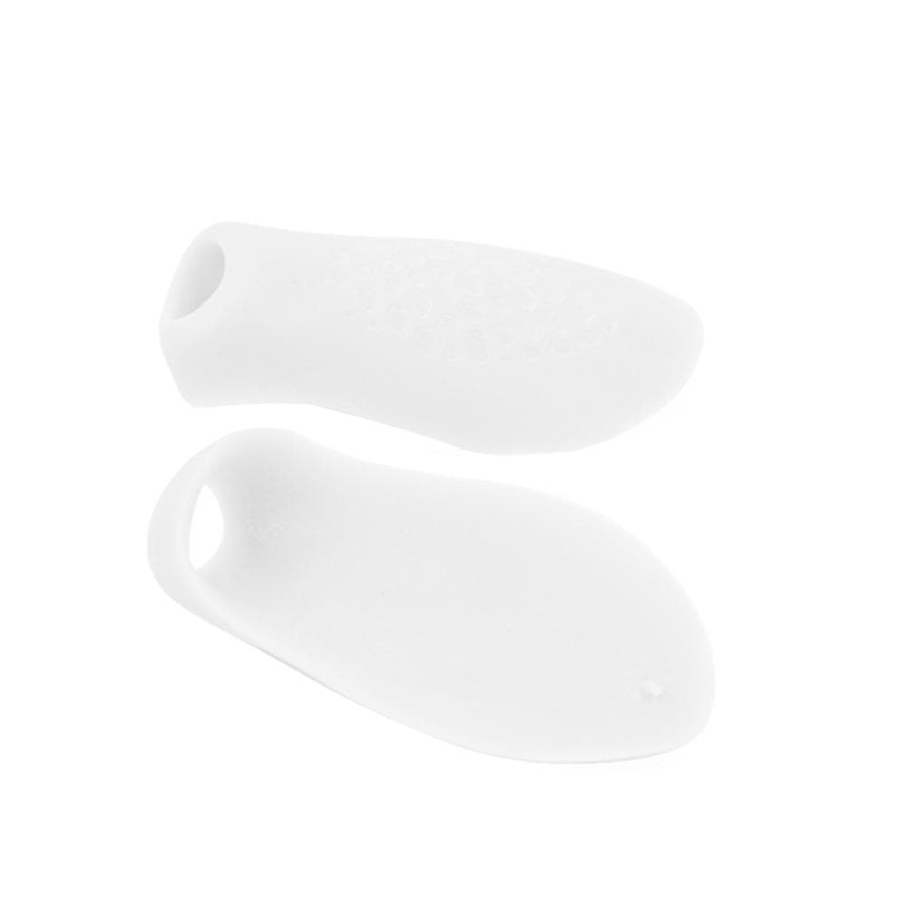1 Pair Little Toe Straightener Separator Pinky Toe Protectors Bunion white