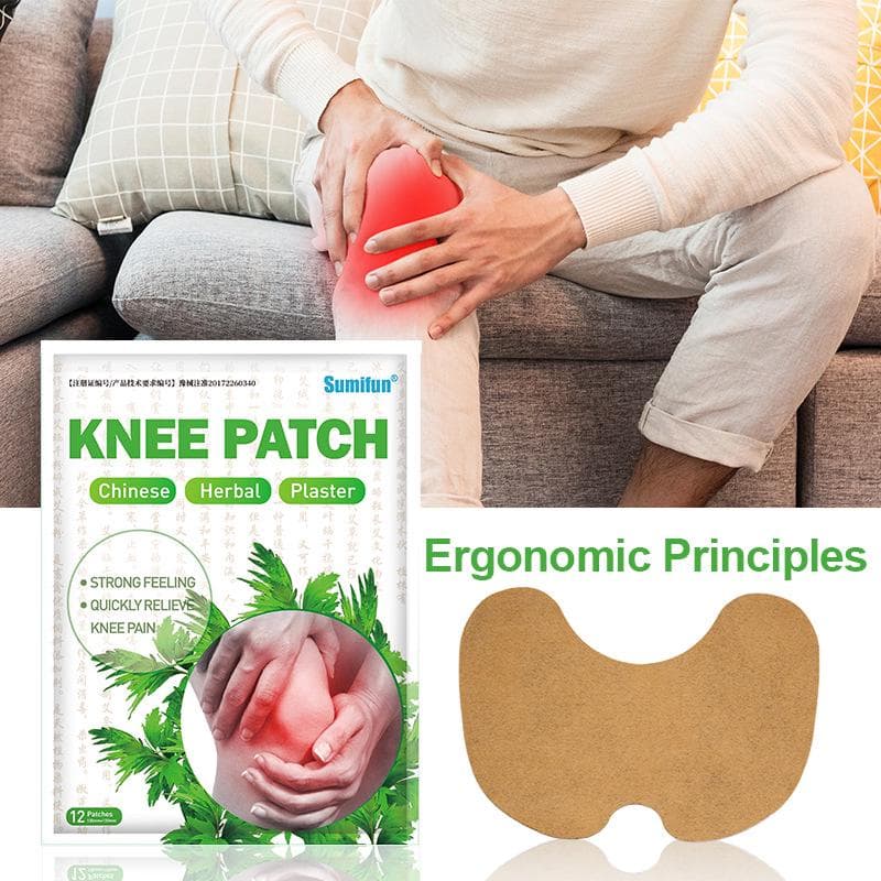 12pcs/bag Wormwood Knee Herbal Plaster Body Patch Joint Ache Pain Relieving Sticker 12pcs(bag)