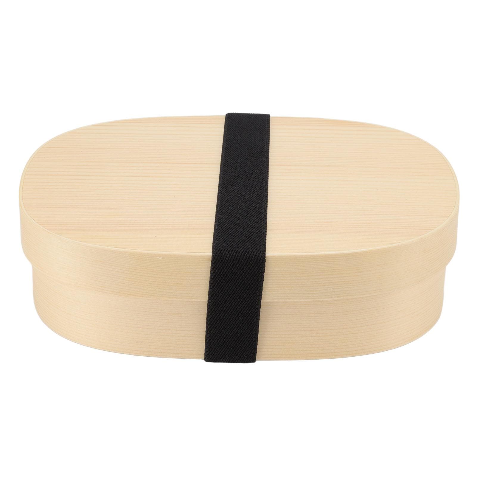 Bento Box Portable Japanese Style Wooden Large Single Layer Removable Divider Lunch Bento Box with L(for 6.5-9kg)
