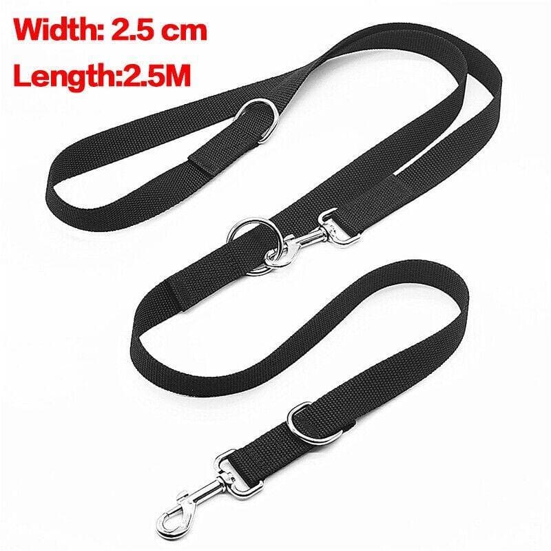 1PC Control Dog Lead Leash Adjustable Training Lead Double Ended 6ft Police Style 2.5M 2.5m*2.5 cm