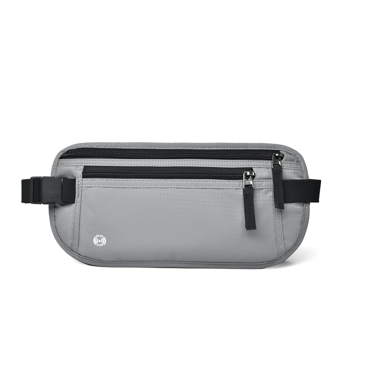 Travel Money Belt Slim Passport Holder RFID Blocking Travel Pouch to Protect Cash Credit Cards and Travel Documents gray