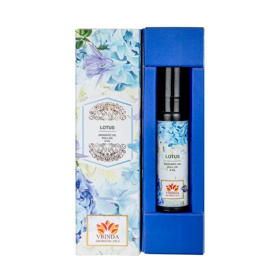 Lotus Oil Roller (8 ml), Lotus Aromatic Oil Roller Bottle, Vrindaam 9.25