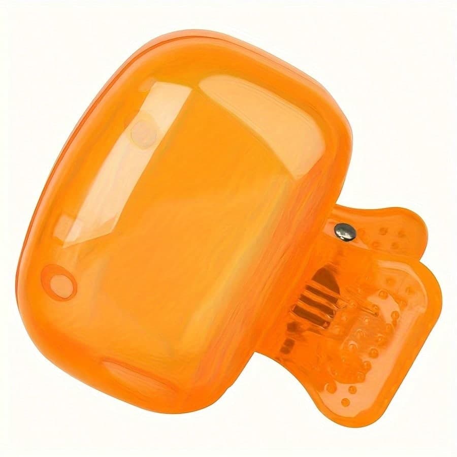 1pcs Portable Toothbrush Storage Clip, Toothbrush Head Protective Cap, Travel Essential Toothbrush Protective Cover, Household Toothbrush Storage Box orange