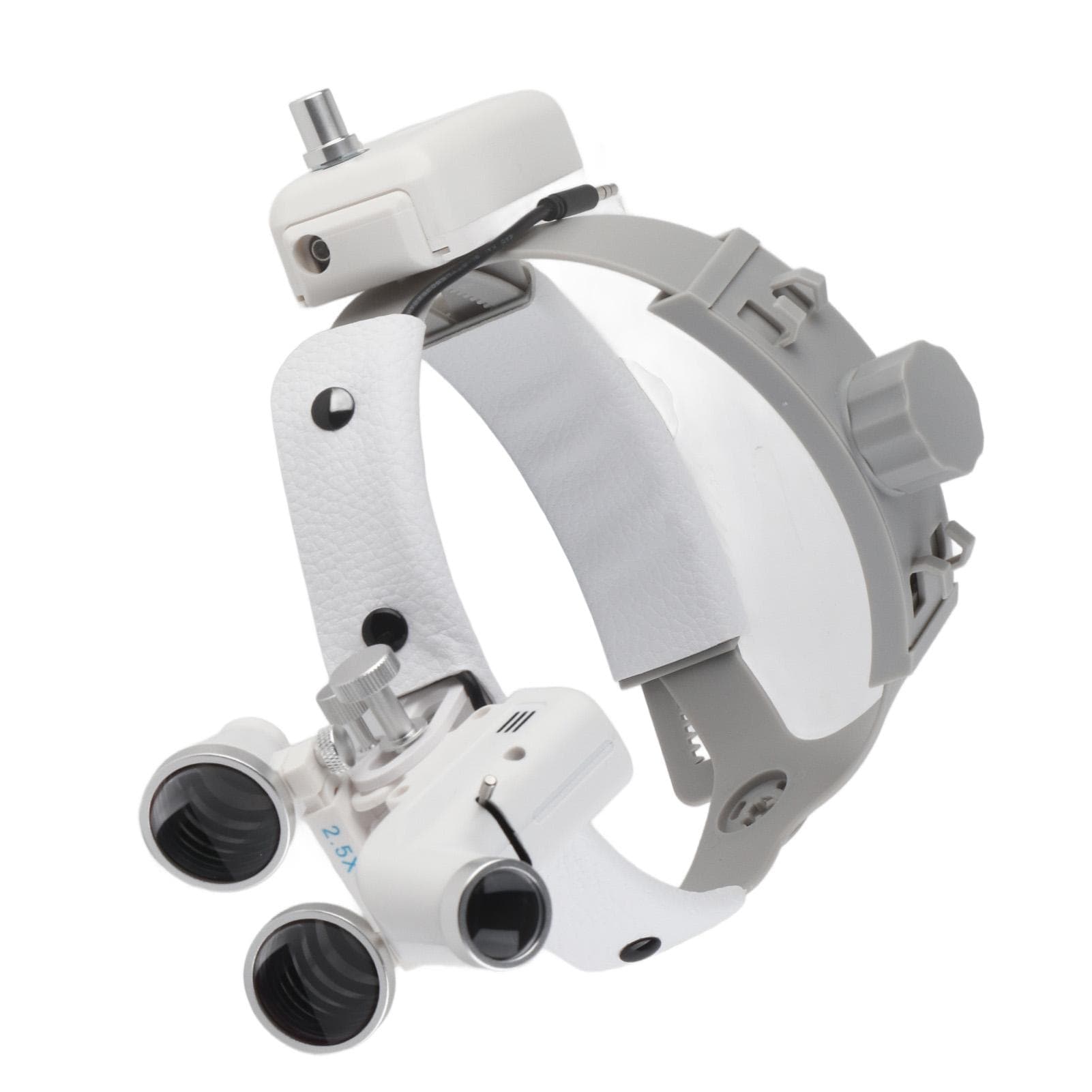 2.5X Lighted Head Magnifying Glasses Adjust Brightness Head Mount Magnifier with Light for Dental US Plug