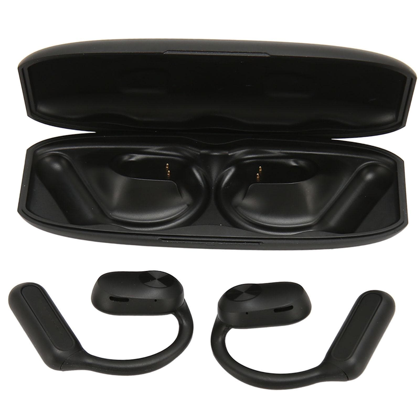 Bluetooth Earphones Open Ear Headphone 5.3 Earpiece Noise Cancelling Wireless Headset for Music black