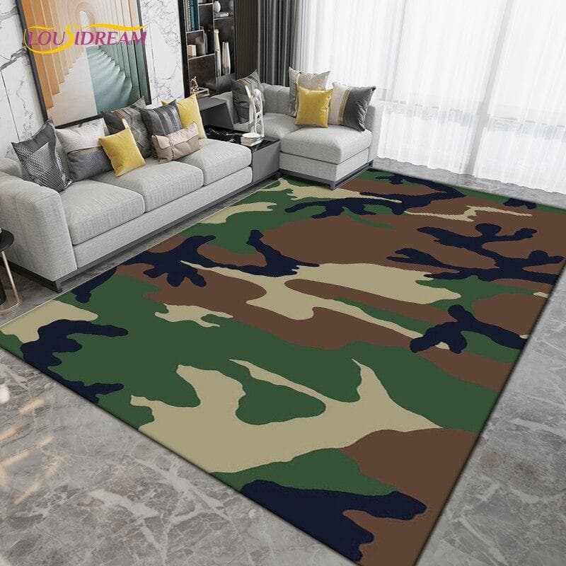 Military Camouflage Carpets for Living Room Bedroom Decorative,Outdoor Camping Rugs,Doormat Kitchen Bathroom Non-slip Floor Mats 60x90cm