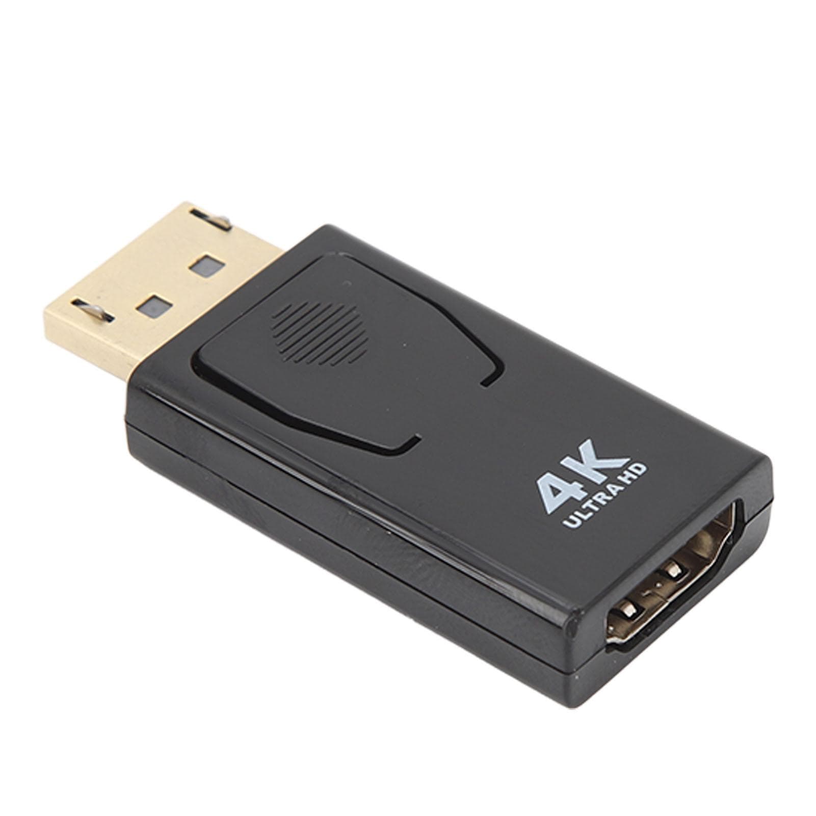 4K DisplayPort to HD Multimedia Interface Adapter Compact Unidirectional Video Monitor Converter