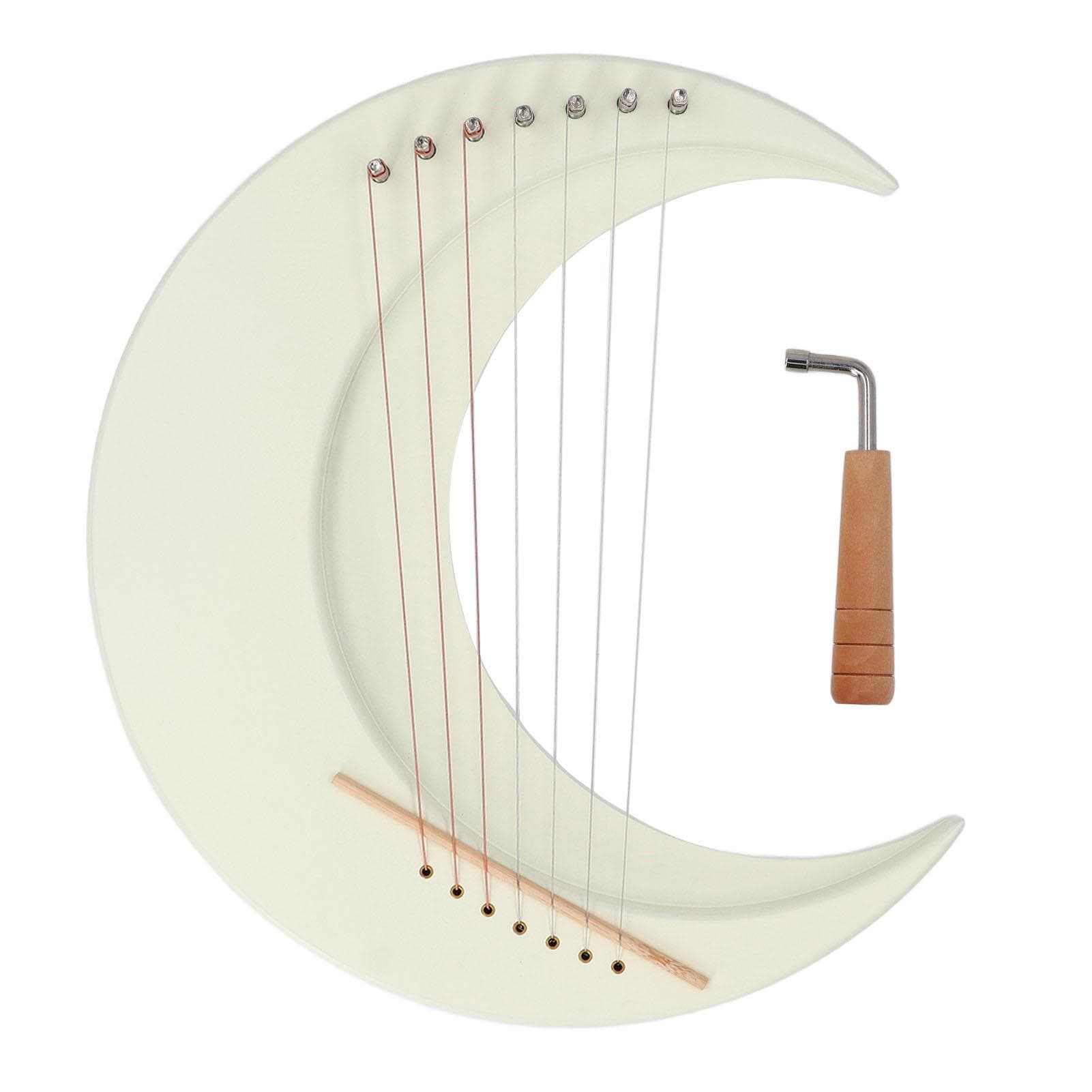 7 Strings Lyre Harp Professional Portable Traditional Classic Stringed Instruments Moon Shaped Lyre