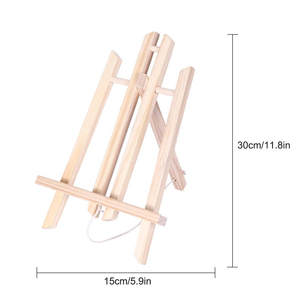 Mini Portable Wooden Art Easel Stand Adjustable Angle Tabletop Painting Easel Display Stand Art 30x15cm