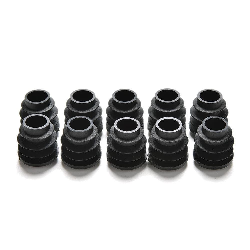 10X Black Plastic Blanking End Caps Cap Insert Plugs Bung For Round Pipe Tube 16mm