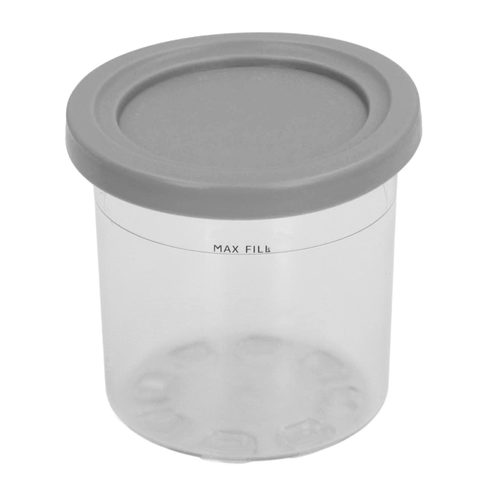 Ice Cream Pints Cup PET Lid Transparent PC Cup Body Ice Cream Container for NC299AM C300s Series L gray