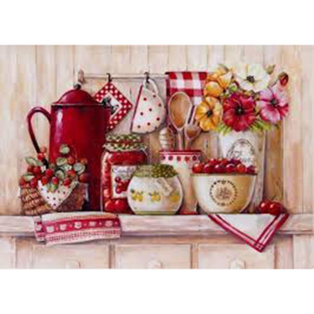 5D diy Diamond Painting Cross Stitch Retro Cups Diamond Embroidery Home Decor gift 20X30CM