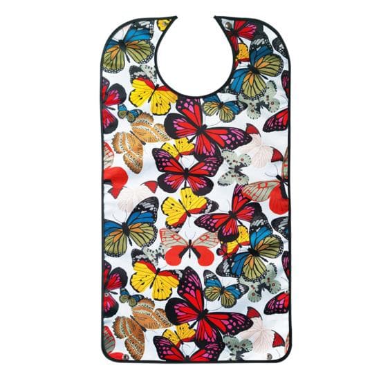 Stylish Adult Bibs with Crumb Catcher Keep Clothes Clean Elegant Design Double Layer Waterproof Bib B
