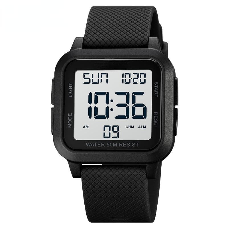 Sport Digital Watch Fashion Men's Watches LED Chronograph Date Countdown Electronic Wristwatch Waterproof Male Clock white/black
