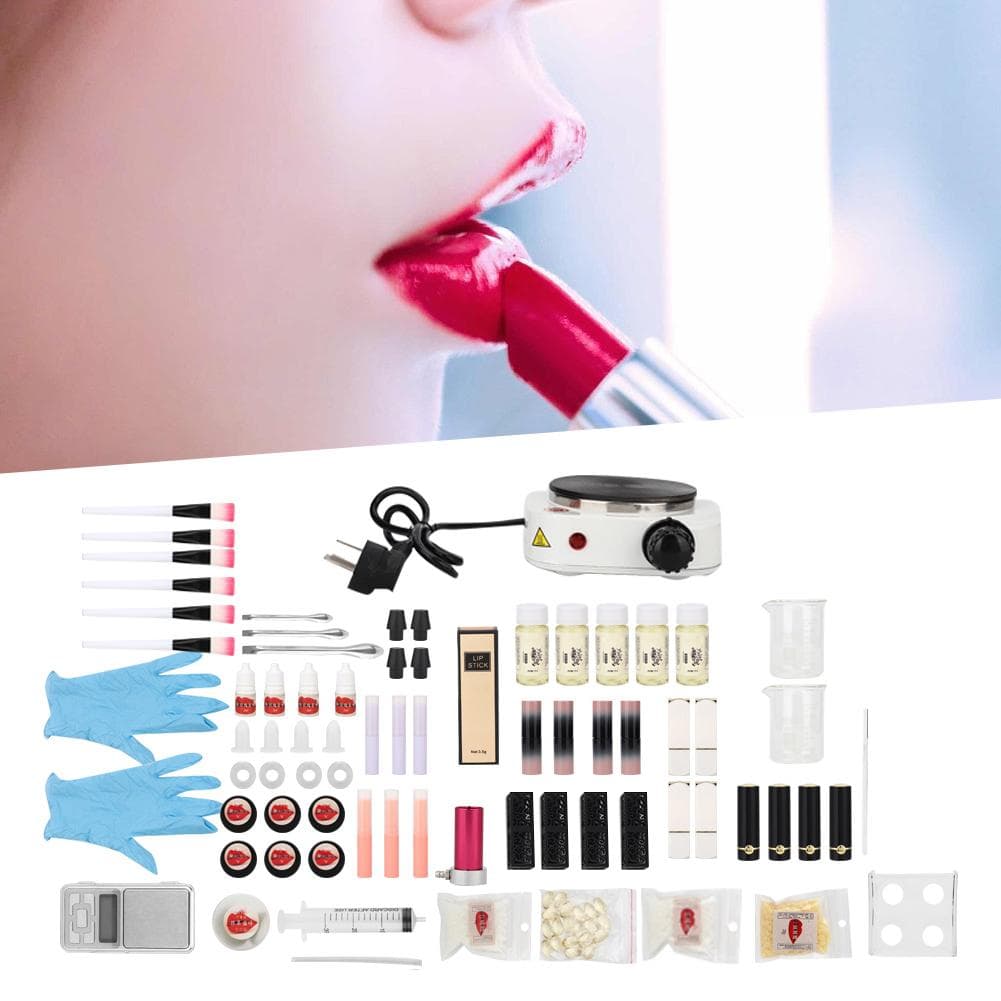 DIY Lipstick Mold Set Homemade Lip Balm Craft Tool Lipstick Container Beginner Set Electric Stove AU Plug