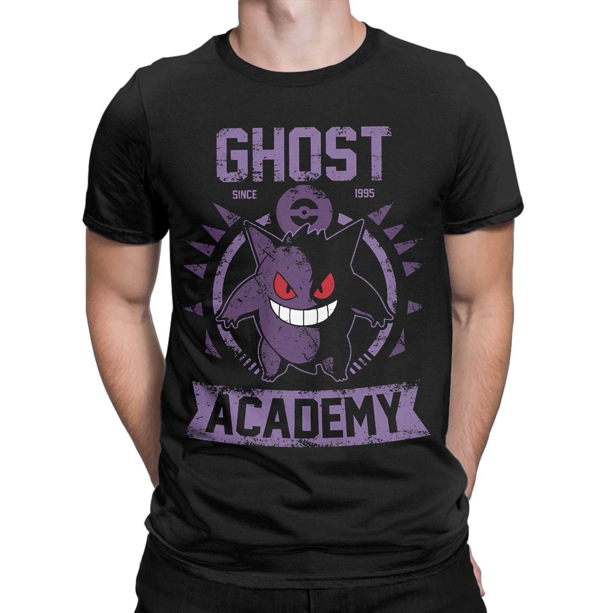 Ghost Gym T Shirt for Men Cotton T-Shirt Gengar Kaiju Japan Style Pocket  Tee Shirt Short Sleeve Clothes Gift Idea S