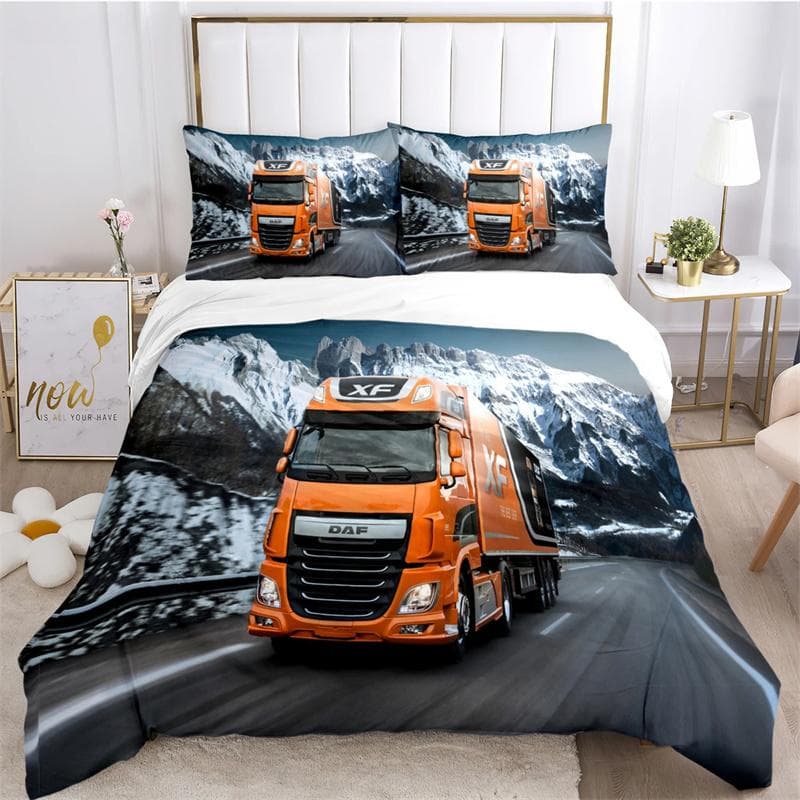 DAF Truck Casal Bedding Se Duvet Cover Set with Pillowcase Home Textile Twin Full Queen King Children's Gift 140X200cm-2pcs