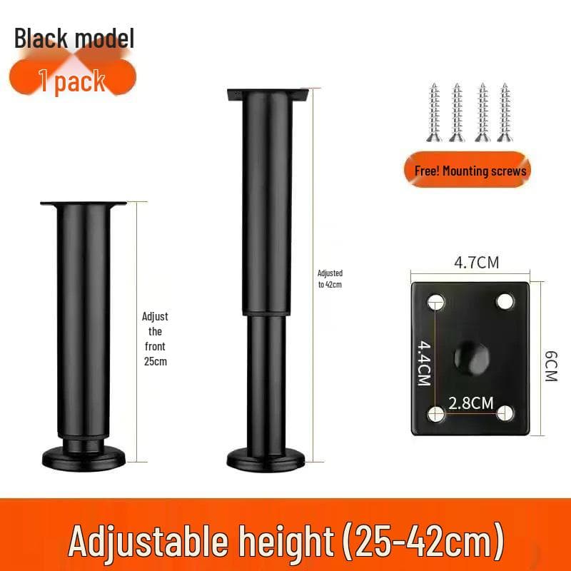 Adjustable Round Base Furniture Heightening Feet for Sofas, Coffee Tables, and Cabinets