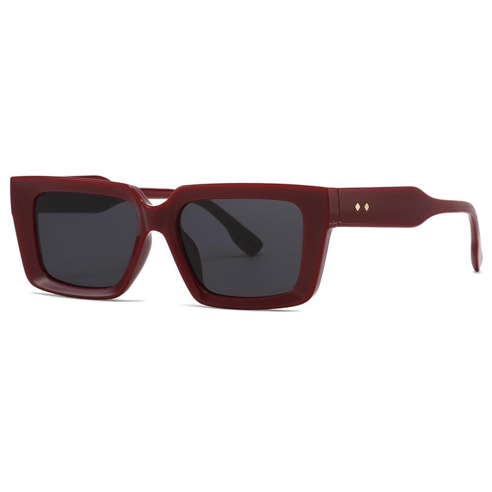 Vintage Punk Square Sunglasses UV400 Protection Rivets Ocean Lens Unisex Shades for Women Men