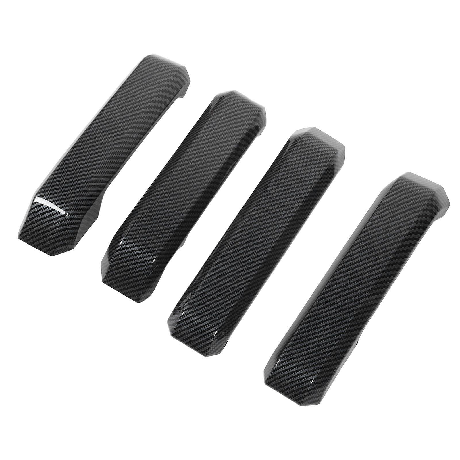 4PCS Inner Door Handles Cover Trim Carbon Fiber Pattern Scratch Protection Interior Door Handle