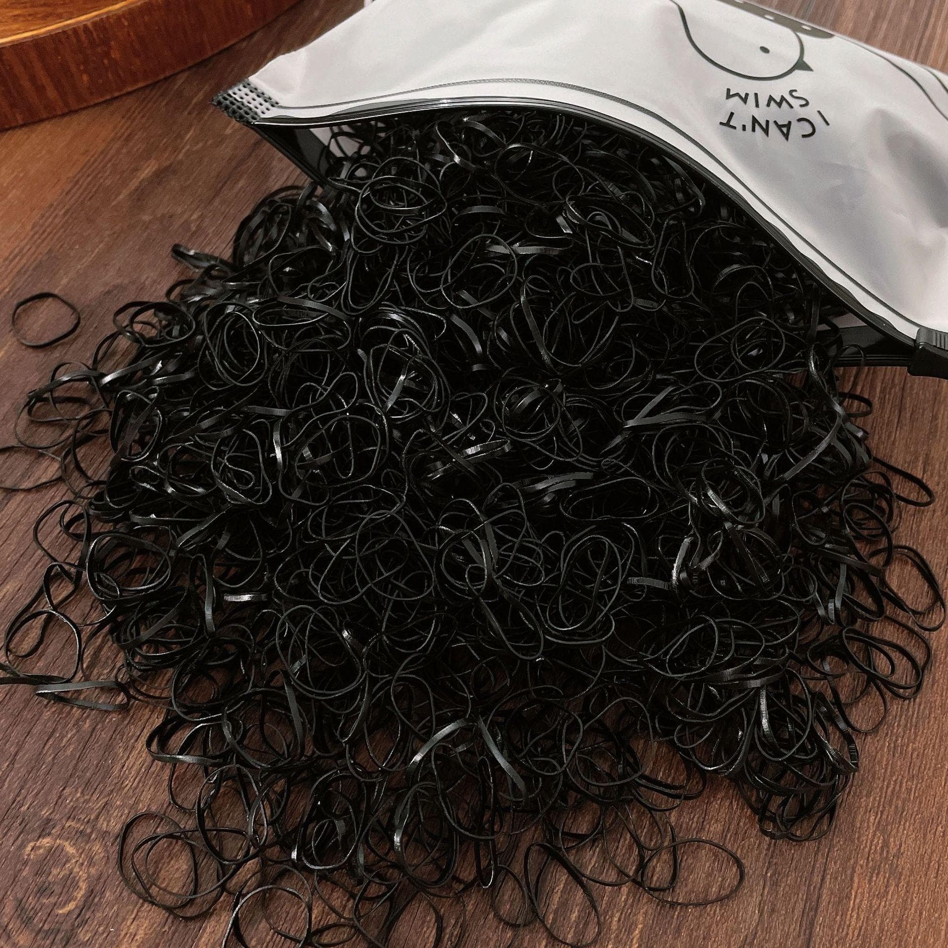 1000pcs Girls Hair Accessories Gift Cute  Nylon Rubber Band Elastic Hair Bands  Headband Children black